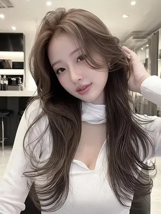 ロング まつげパーマ🤍 YUNONのヘアスタイル