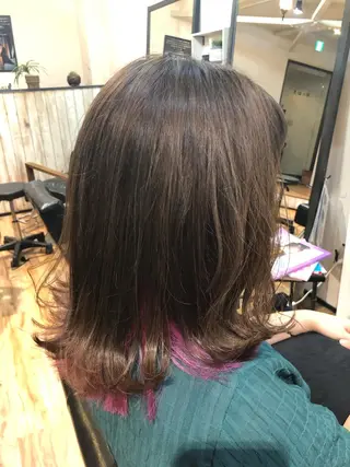 セミロング カラー taishi taishiのヘアスタイル