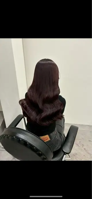 ロング カラー ayano/ピンク/ ラベンダーのヘアスタイル