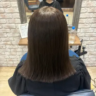 セミロング カラー 髪質改善/縮毛矯正 💜COCORO💜のヘアスタイル