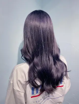ロング カラー ヘアアレンジ 韓国レイヤーカット/ 儚げカラーチナツのヘアスタイル