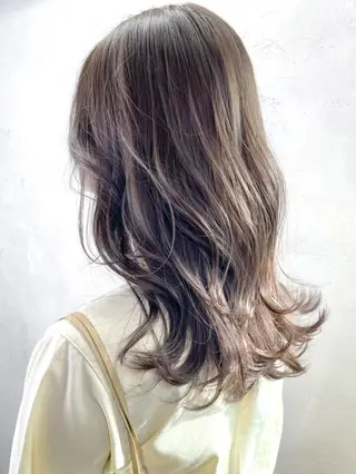 セミロング カラー パーマ ヘアアレンジ ITbyALBUM 中野店のヘアスタイル