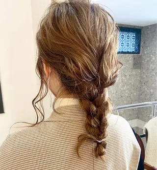 ロング カラー ヘアアレンジ 福岡似合わせレイヤー /ウルフ/ハイトーンのヘアスタイル