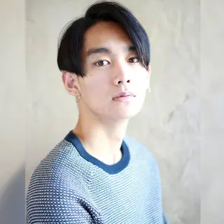 ショート ミディアム セミロング カラー パーマ メンズ Soleria 田中慎一のヘアスタイル