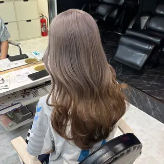 ロング カラー 色落ち綺麗🩰ハイ トーン🎀RINKAのヘアスタイル