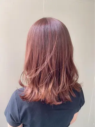 セミロング カラー 吉田 淳則のヘアスタイル