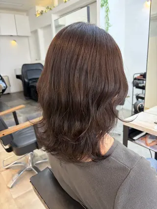 ミディアム カラー 🥀韓国ヘア🥀 宮津真菜のヘアスタイル