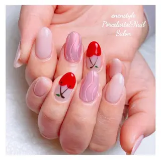ミディアム ネイル 🐾enen style 🐾のネイルデザイン