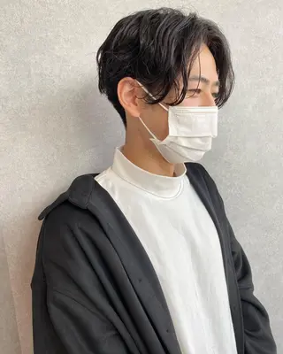 ショート カラー パーマ メンズ キッズ マツエク・マツパ 山本 銘子のヘアスタイル