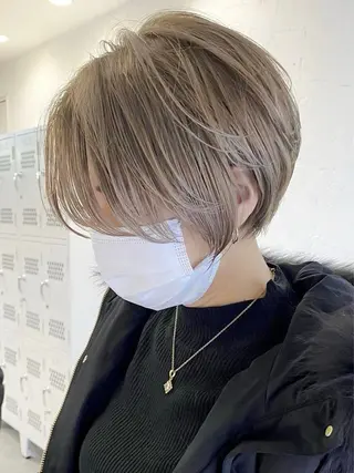 ショート カラー 髙橋碧 透明感カラー / fifthパーマのヘアスタイル