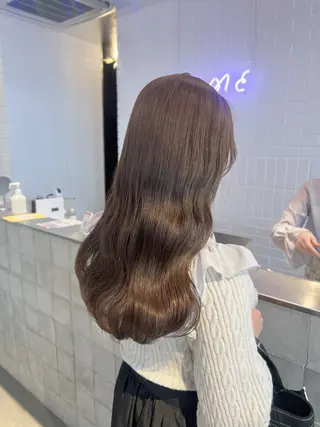 セミロング カラー 天神レイヤーカット No.1💖マユカのヘアスタイル