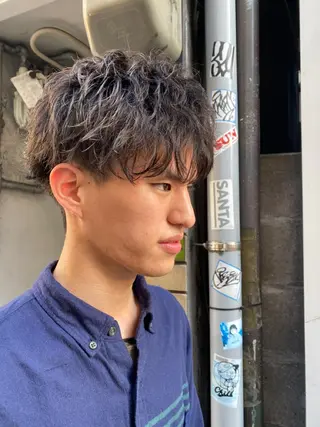 ショート パーマ メンズ 【メンズ特化】 茅野　洋介のヘアスタイル