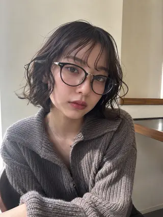 ショート パーマ ボブパーマ/縮毛矯正 /かわいい/せき🫧のヘアスタイル