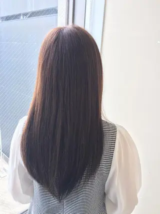 ロング カラー バレイヤージュ/ 曲がる縮毛矯正/安室のヘアスタイル