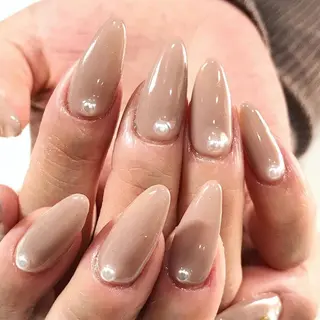 ネイル 渋谷／チップ長さ出し 👑アプレgel-xのネイルデザイン