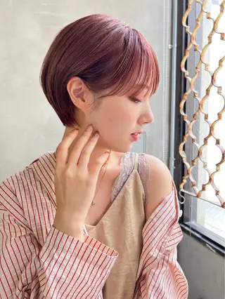 ショート カラー パーマ ヘアアレンジ ✂️ボブ/レイヤー /艶カラー🌷喜美花のヘアスタイル