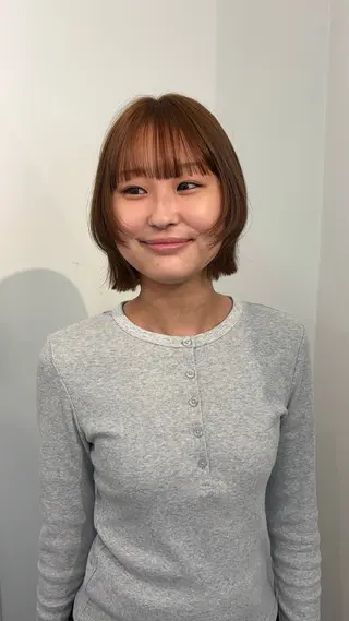 ショート 韓国風レイヤーカット たけくに まおのヘアスタイル