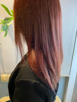 セミロング カラー BLOCK hair makeのヘアスタイル