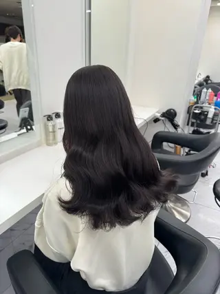 セミロング カラー パーマ ヘアアレンジ メンズ キッズ 韓国系🇰🇷🩶 艶暗髪/MEIのヘアスタイル