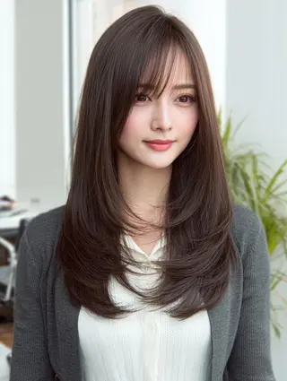セミロング 生艶髪＆レイヤー🔔 渋谷お薦めNo.1✨のヘアスタイル