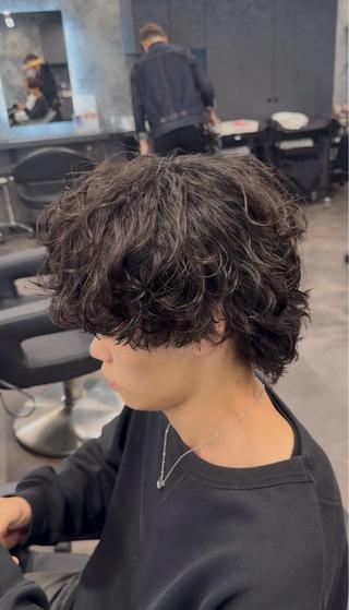パーマ メンズ 曲がる縮毛矯正/パー マ/スパイキー浩太のヘアスタイル