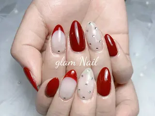 ネイル エツメ💅 長さ出し🎀デザインのネイルデザイン