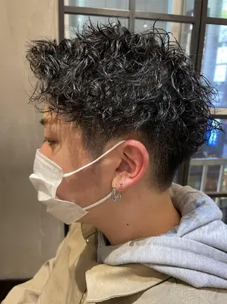 ショート メンズ パーマ メンズ特化 TAKE高崎のヘアスタイル