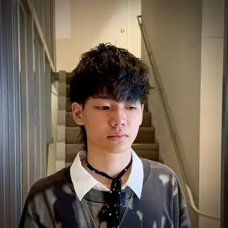 メンズ アニメデザイン美容師 ブリーチカラー/僚汰のヘアスタイル