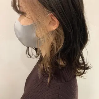 ミディアム カラー ヘアアレンジ 🍒暖色✖️レイヤー /Haruna🍒のヘアスタイル