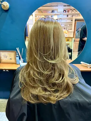 ロング カラー ヘアアレンジ 山崎 澪 レイヤーカット/大宮のヘアスタイル