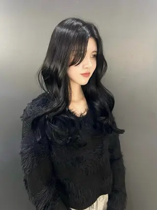 ロング カラー ヘアアレンジ 韓国ヘア/レイヤー/ 🩶ツブラ🩶のヘアスタイル