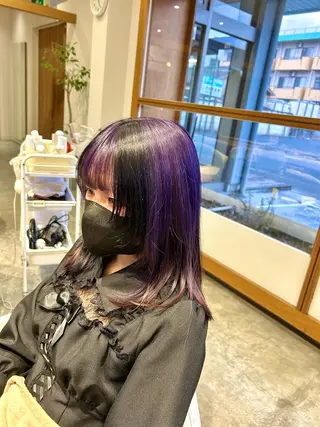 ミディアム カラー 佐藤 悠生 メンズパーマ.カットのヘアスタイル