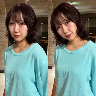 ミディアム カラー パーマ mai / linoah˚✧のヘアスタイル