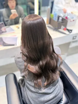 ロング カラー 艶カラー/縮毛矯正/ アレンジ/akaneのヘアスタイル