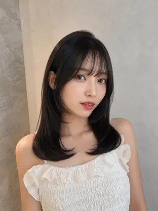 セミロング 🦋韓国風レイヤー/ 艶髪矯正🦋凛太郎のヘアスタイル