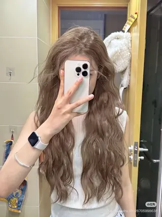 ロング カラー ヘアアレンジ 透明感カラー🎀艶髪 Anju/渋谷🎀のヘアスタイル