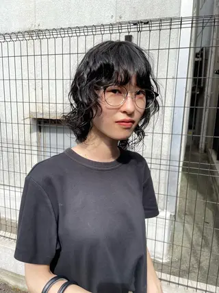 ミディアム パーマ ♡tomo♡ 岐阜レイヤーカットのヘアスタイル