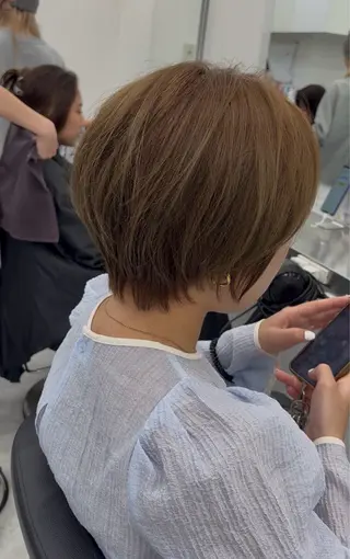 ショート 銀座/髪質改善✨️ 寒色カラー💎もかのヘアスタイル
