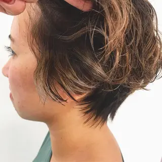 ショート パーマ HBLディプロマ所有 AZUSAのヘアスタイル