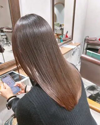 ロング 髪質改善✨ストレート オグ✂️/ショートのヘアスタイル