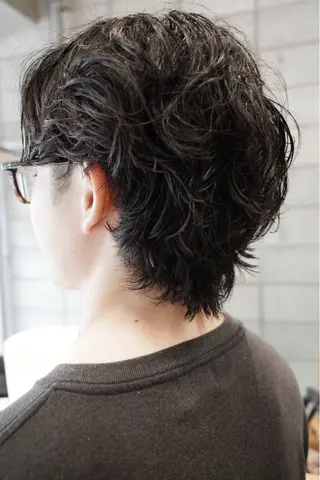 メンズ 西宮北口パーマ特化 鮫島竜海のヘアスタイル