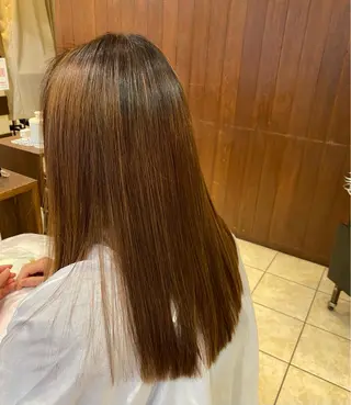 セミロング 髪質改善 メンズパーマゆうひのヘアスタイル