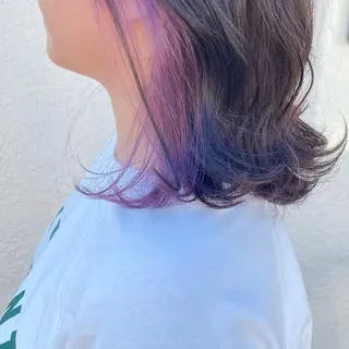 ミディアム カラー 関 桃萌果のヘアスタイル