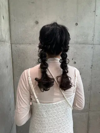 ヘアアレンジ ヘアセット/レイヤー 赤み消し/はるかのヘアスタイル