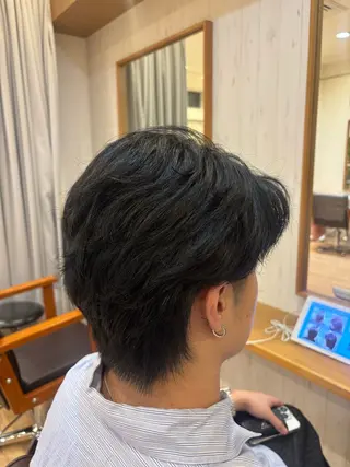 パーマ メンズ すなが/ハイライト モデル募集中のヘアスタイル
