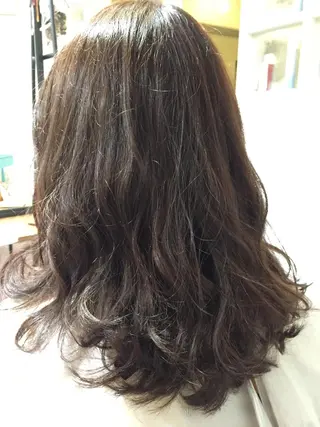 セミロング カラー パル__レイヤー/パ ーマ/デザインカラーのヘアスタイル
