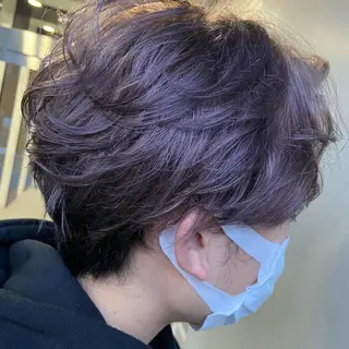 ショート カラー メンズ 💜推しインナー カラー/菊池柊真💜のヘアスタイル