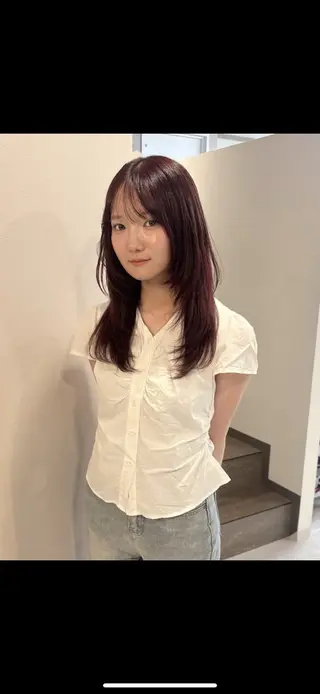 カラー 酸性ストレート /暖色カラー/ユイカのヘアスタイル