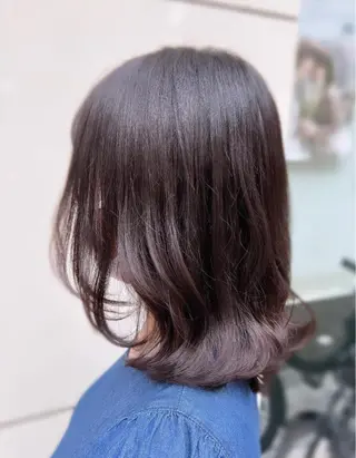 ミディアム カラー 艶髪 ♡tomiのヘアスタイル