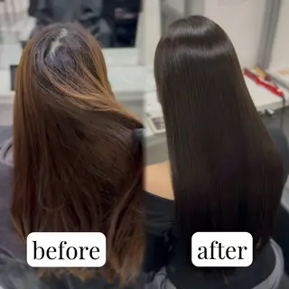 ロング カラー 髪質改善 艶髪矯正 エクステ かいり✂️のヘアスタイル